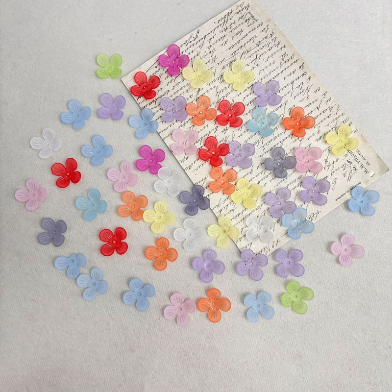 Matte 4-Petal Acrylique Bases de Blossom Translucide