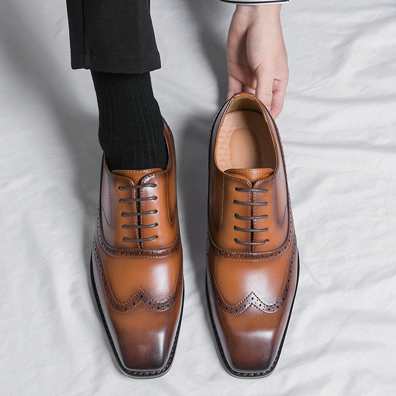 Été Hommes Élégant Formelbusiness-casual chaussures en cuir