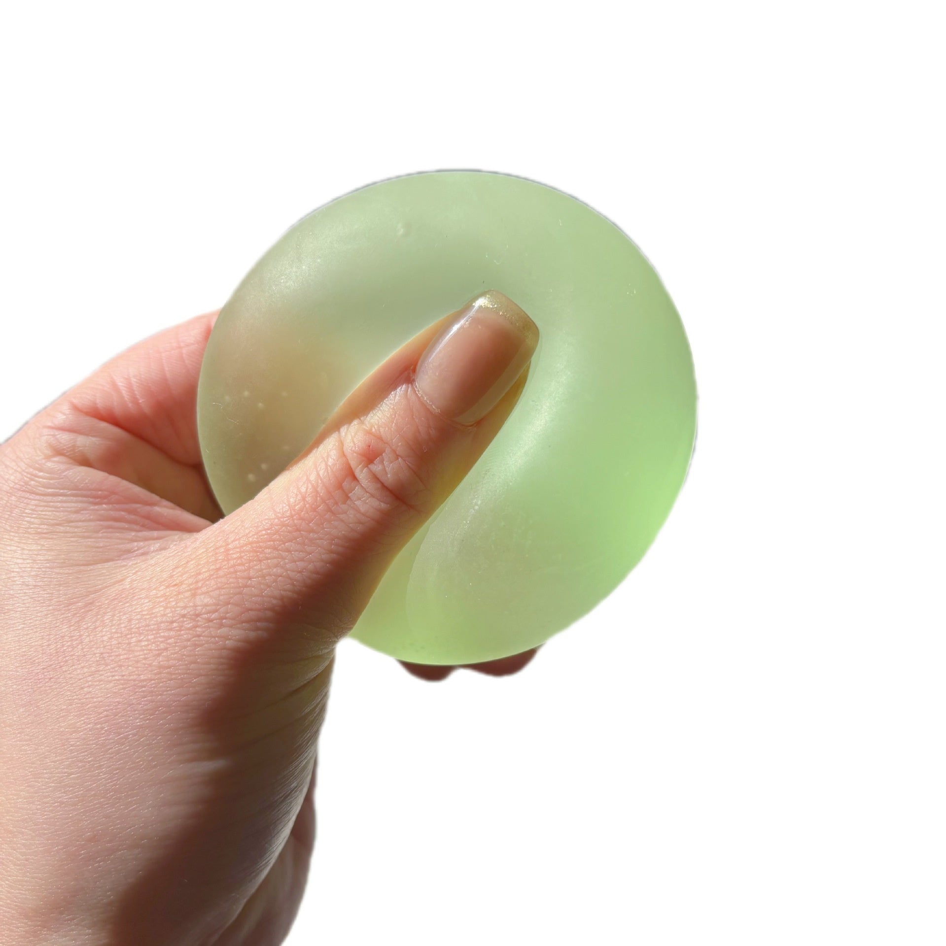 Huile de coco Bleu Translucide Malt Candy Stress Relief Toy