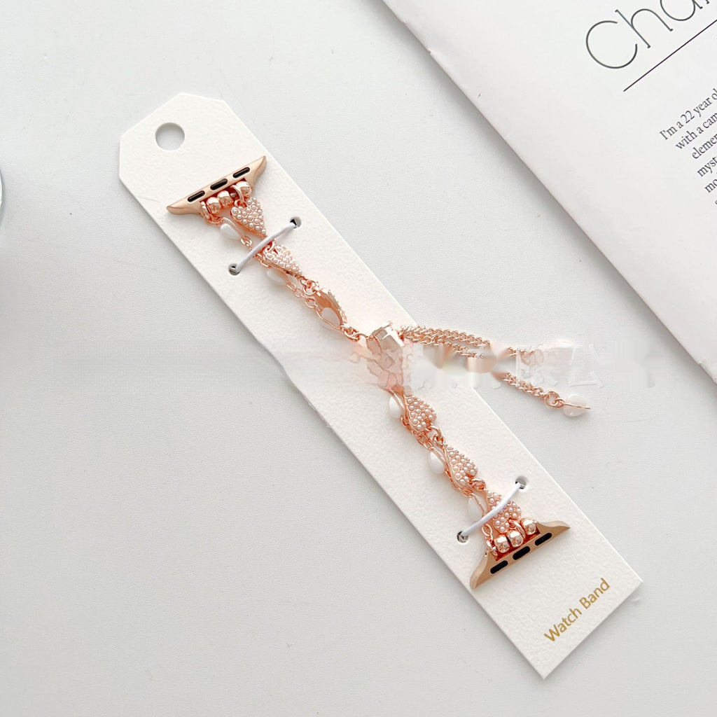 Bracelet d'amour avec collier en métal perle
