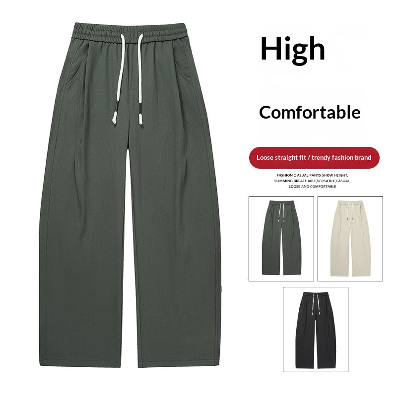 Pantalons décontractés à jambe droite pour hommes