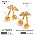 Collier en acier inoxydable Boucles d'oreilles mignons Ornement Femmes