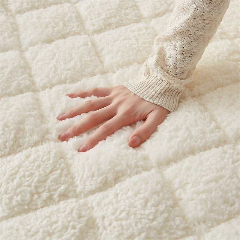 Topper de matelas d'agneau chaud épais pour usage domestique