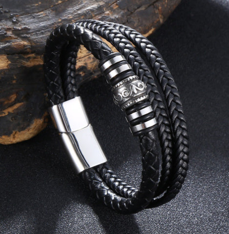 Bracelet en acier titane noir