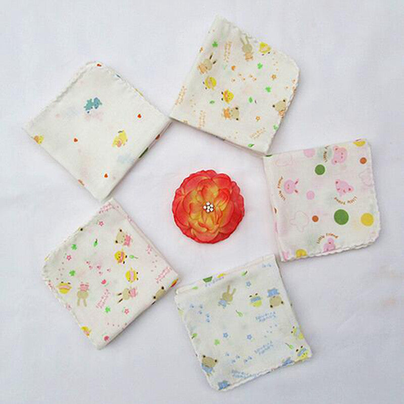 10 X bébé Gauze Muslin Square nouveau-né bain de coton laver mou mouchoir