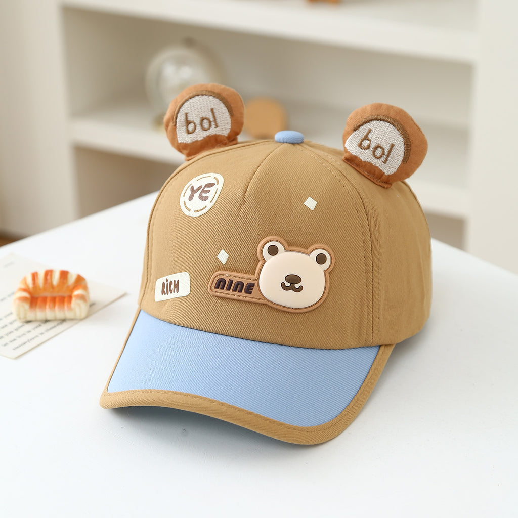 Caricature d'été YE Petit ours 3-6 ans vieux garçons et filles chapeau pour les voyages en plein air