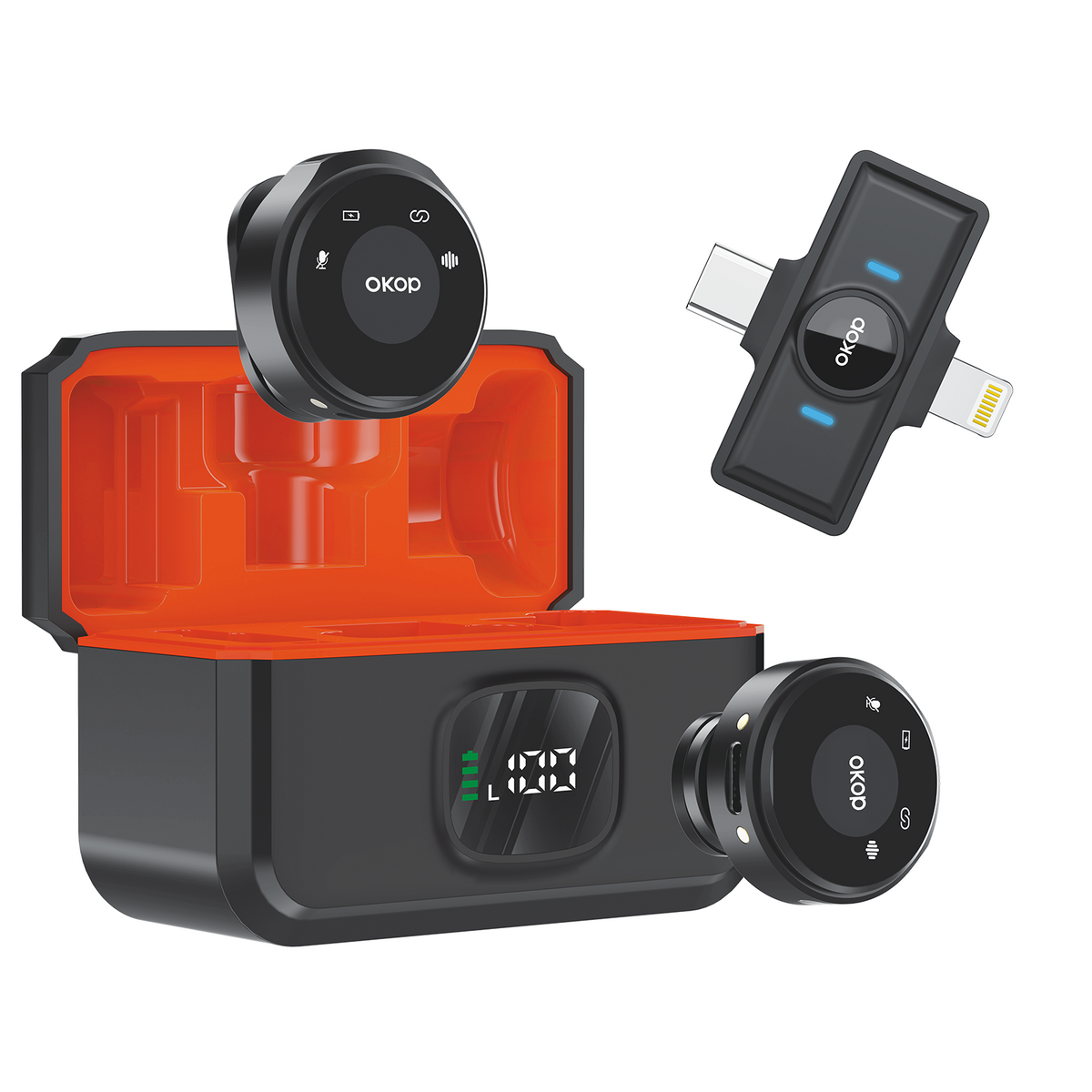 KP-M116 Microphone Lavalier sans fil Modèle en stock pour Vlogs Livestreaming et court-forme