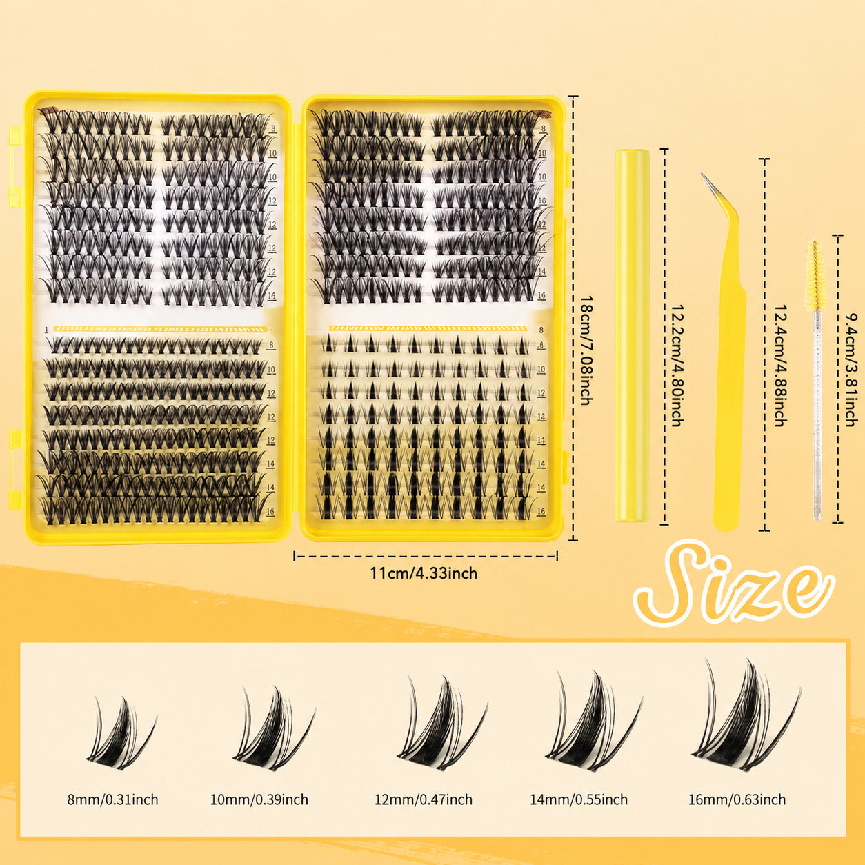 528-Cluster High-Volume Lash Book bricolage cluster naturel faux cils