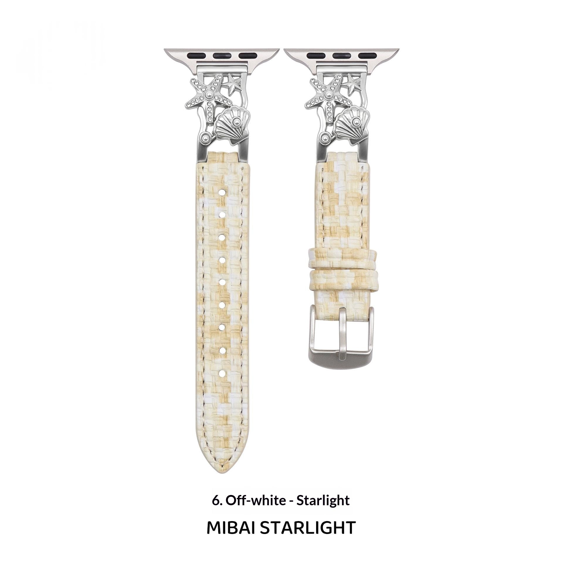 Bracelet de montre en cuir pointillé Cape Shell