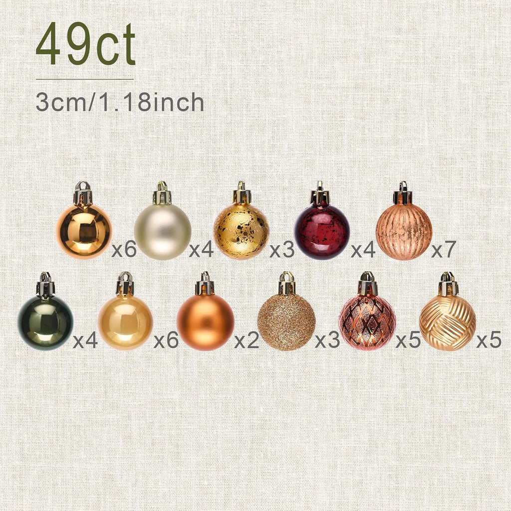 Mini Décorations d'arbres d'automne 49 PCS