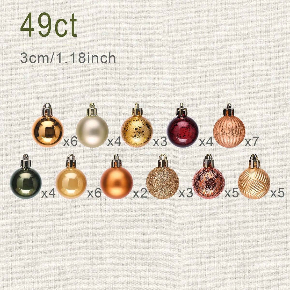 Mini Décorations d'arbres d'automne 49 PCS