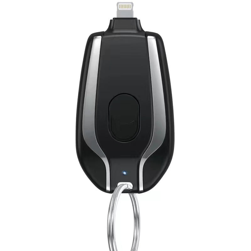 Porte-clés Banque de recharge sans fil Portable 1500 Mah Alimentation d'urgence Téléscopique Petit M