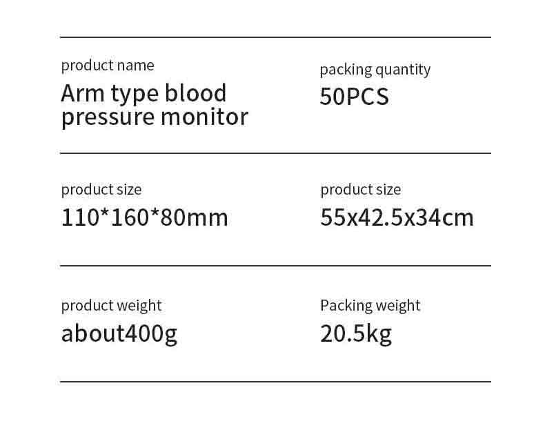 ARM Sphygmomanomètre électronique de mesure ménagère automatique