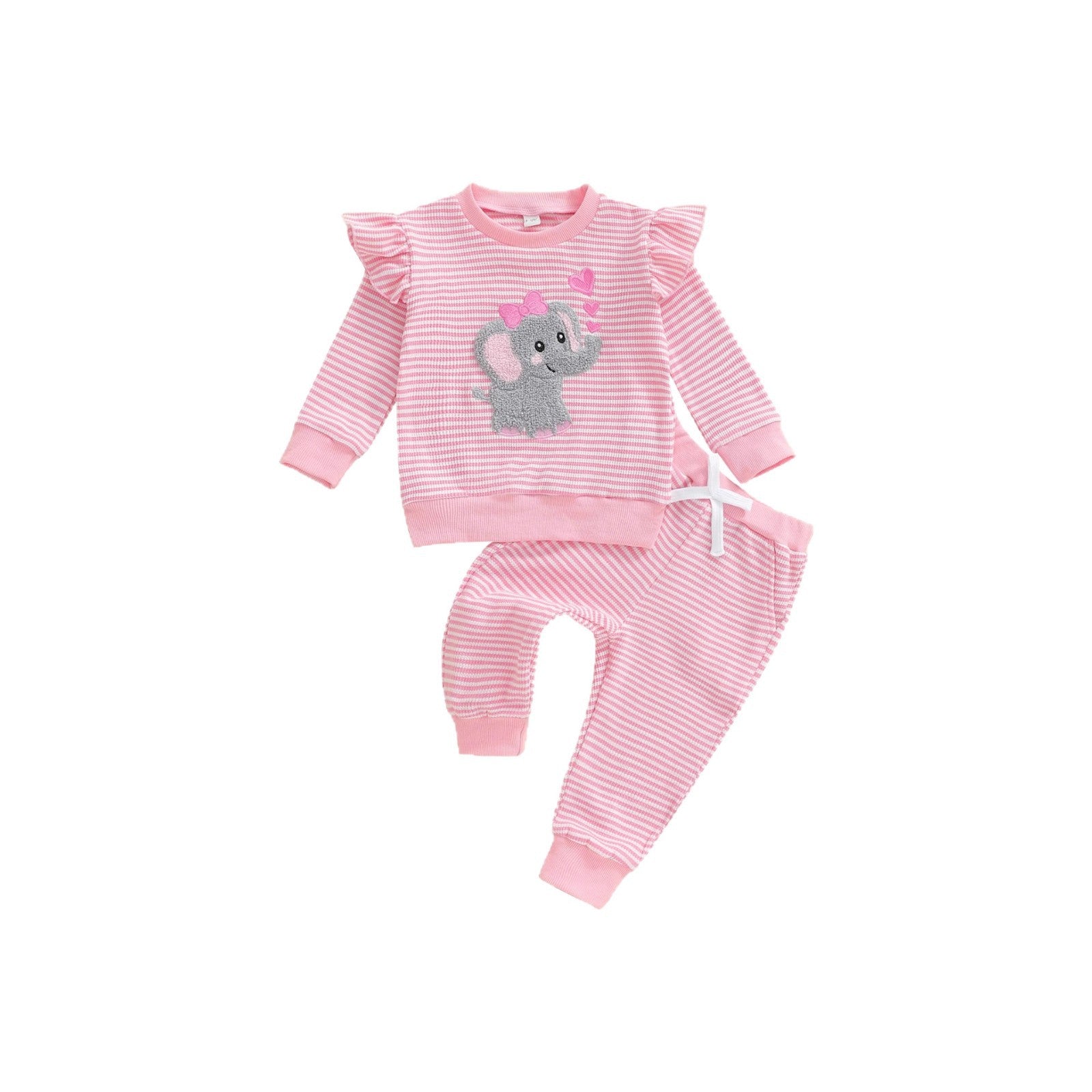 Ensemble à capuche et pantalons brodés