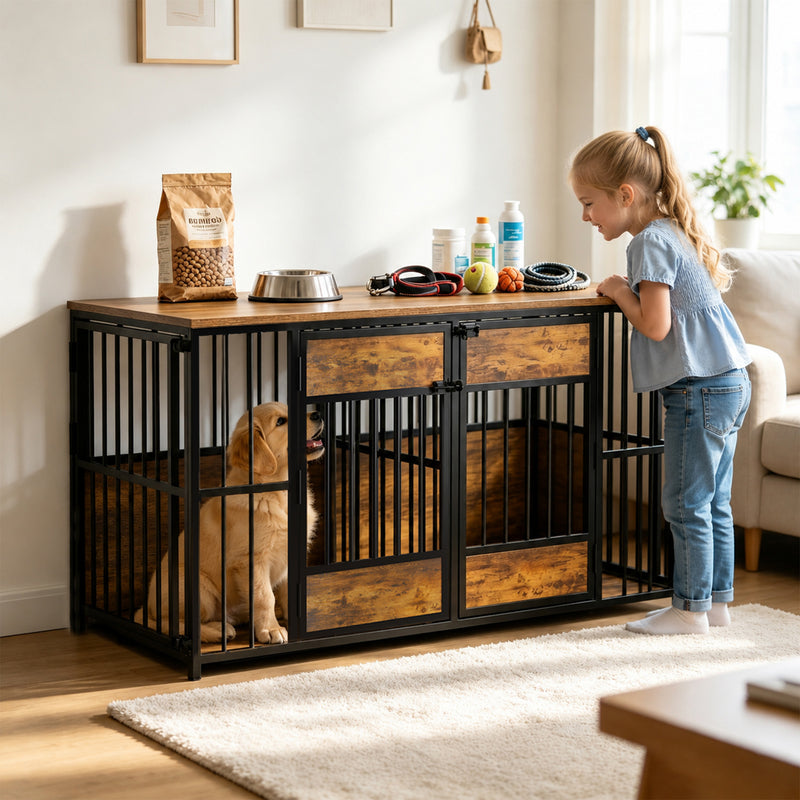 Meubles de caisse de chien en bois