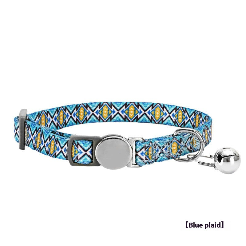Bohème doux petit collier de chat floral