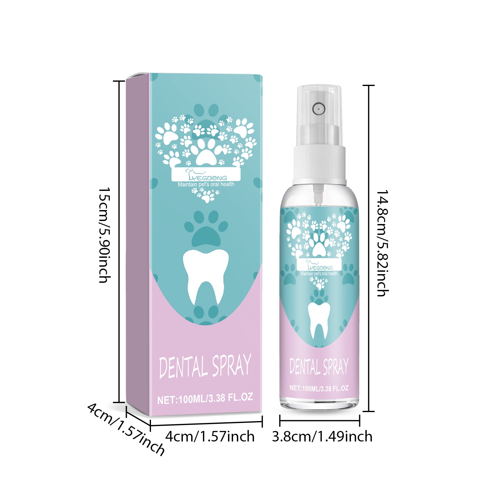 Vaporisateur de dents pour animaux de compagnie