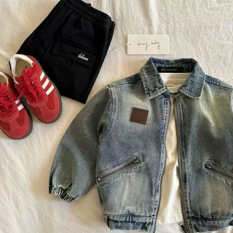 Veste Denim de style coréen rétro pour enfants