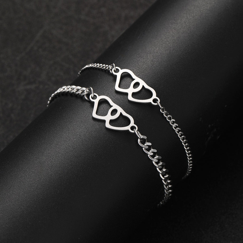 Bracelet homme et femme en acier inoxydable de style européen et américain