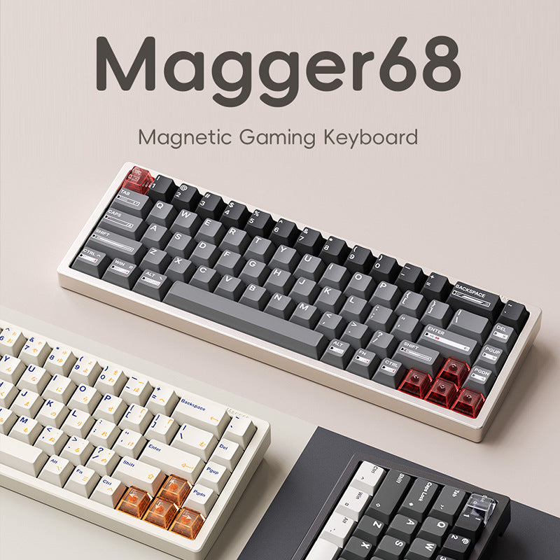 Magnetic blanc porcelaine Jade 68 clé aluminium Tuo clavier