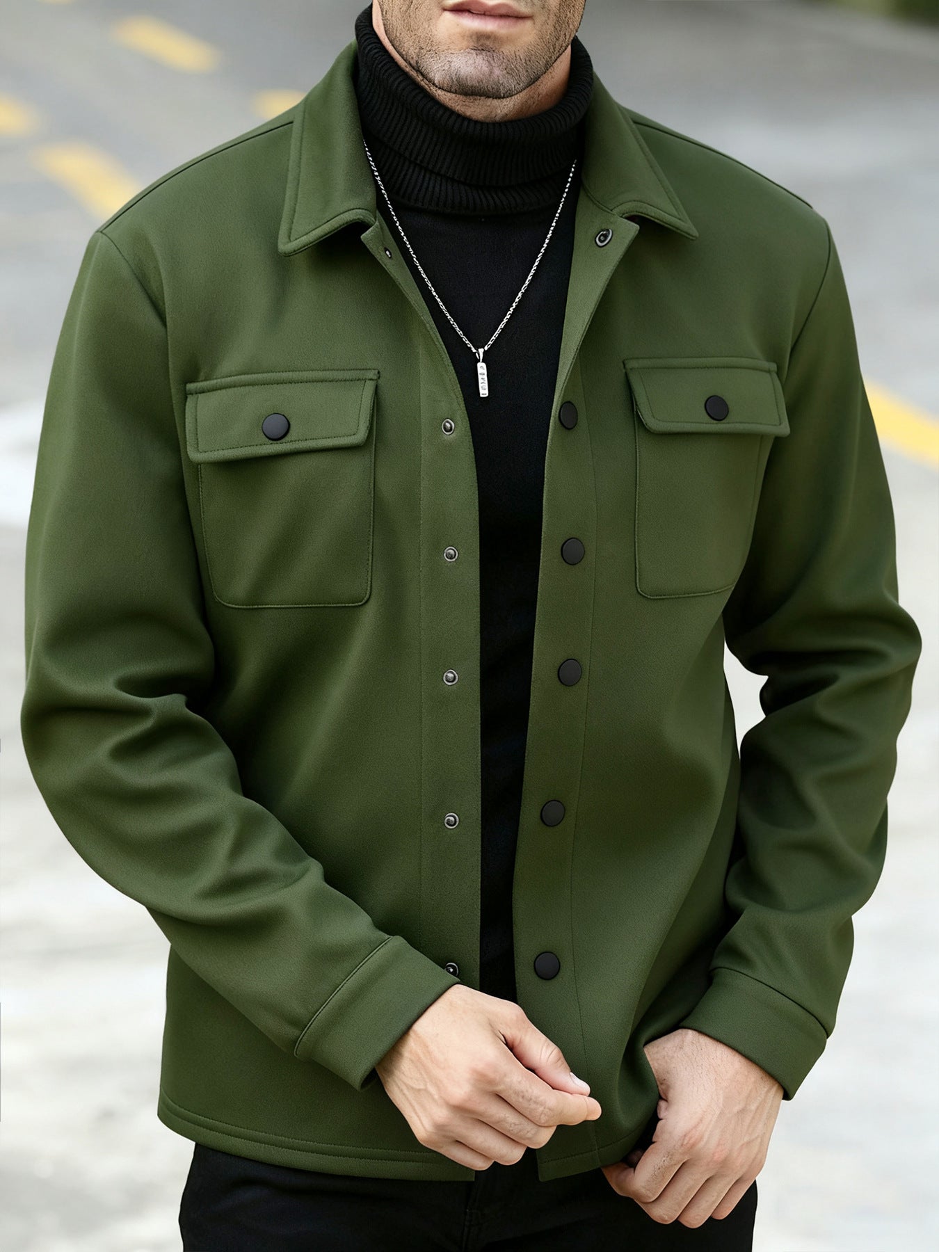 Veste casual homme élégant doublé de polaire Cardigan