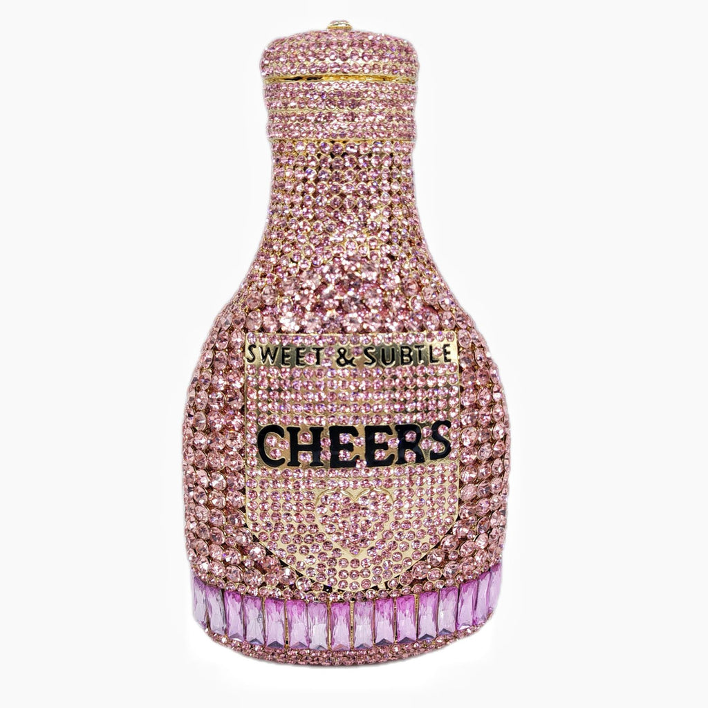 Bouteille de Champagne Strass Soir Clutch Sac Femme