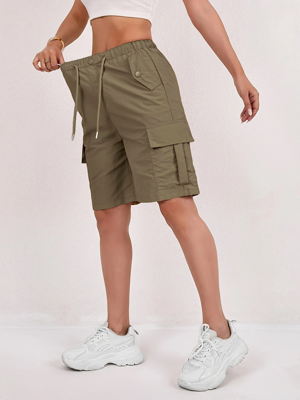 Casual Drawstring Capri Pantalons Trendy Sportswear pour le commerce électronique