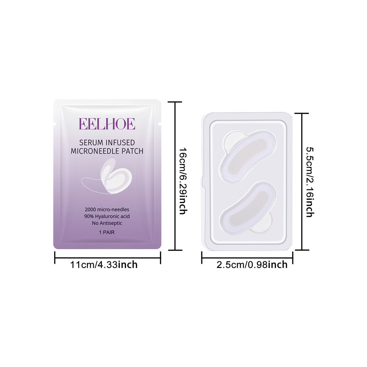 1 Pair of Microneedle Eye Mask Patches