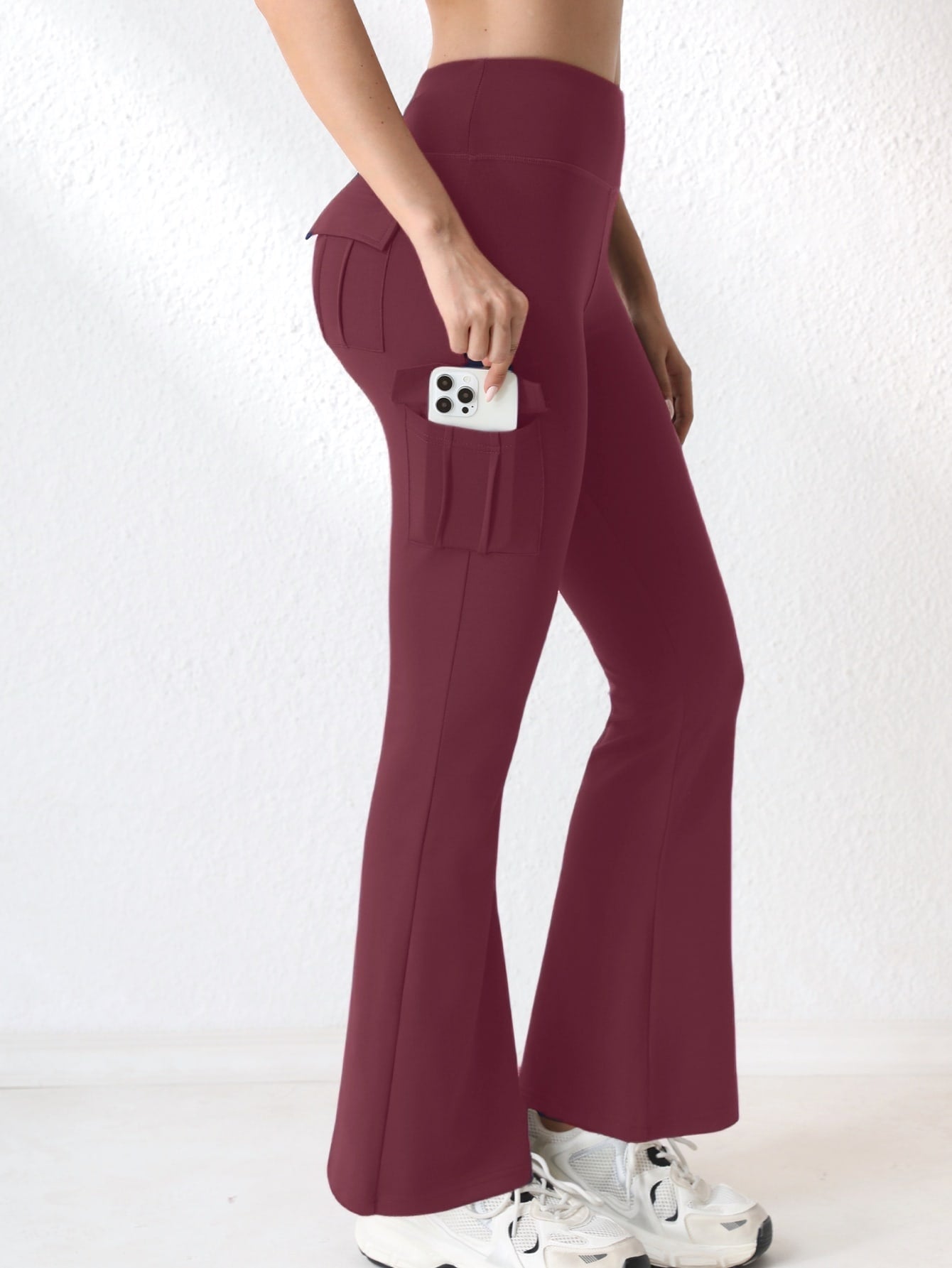Leggings de Bell-Bottom Sport populaires avec des poches