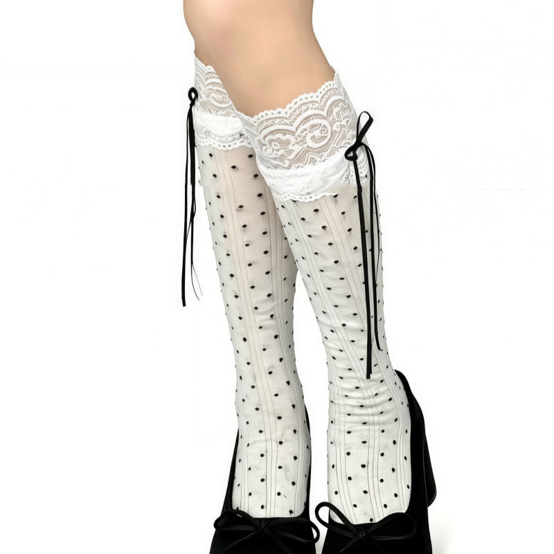 French Ballet Style Lace Ankle Socks