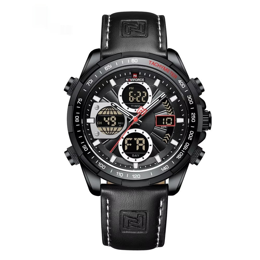 Montre multifonction en acier inoxydable pour homme