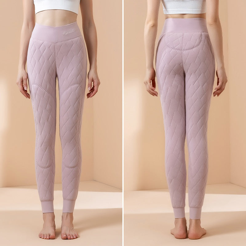 Pads de genou d'hiver Épaisseur Pantalon thermique de taille Plus