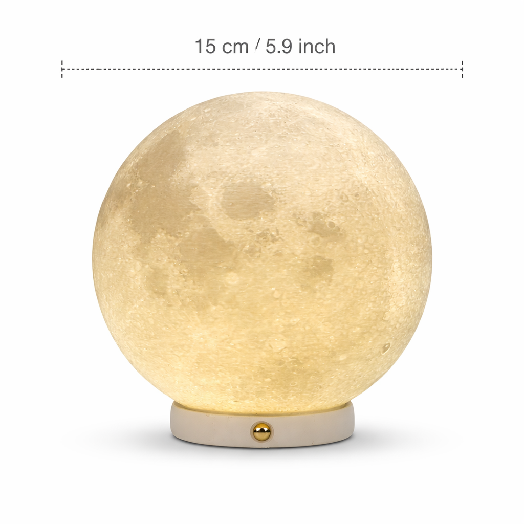Lampe Lune Imprimée 3D USB Rechargeable Lumière Réaliste Lunaire Lumière de Nuit Pour Chambre D