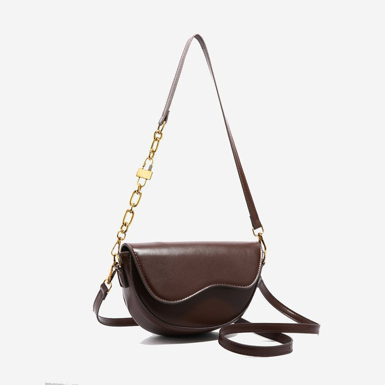 Petit sac à épaule carré minimaliste Saddle