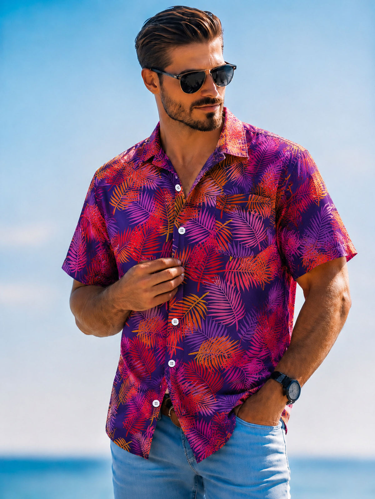 Men's Casual Hawaiian Shirt