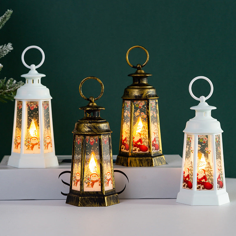 Décorations de Noël Cadeaux pour enfants Retro Portable Night Light Party Décoration Decorat