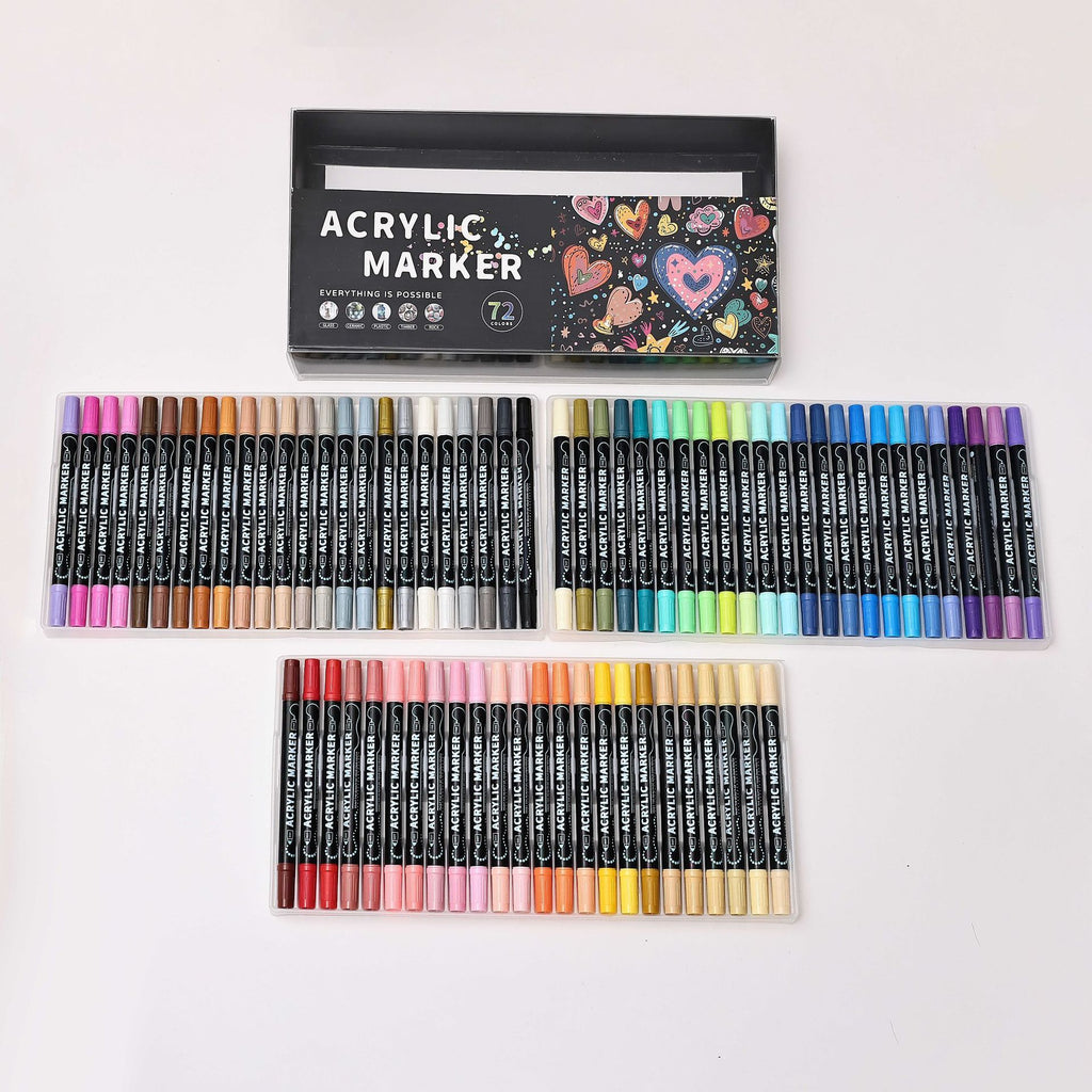 Marqueurs acryliques accumulables à deux embouts