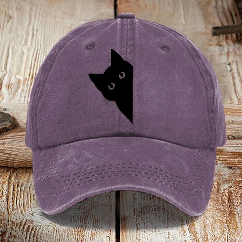 Chapeau imprimé en coton lavé Style distrait Hommes Vintage