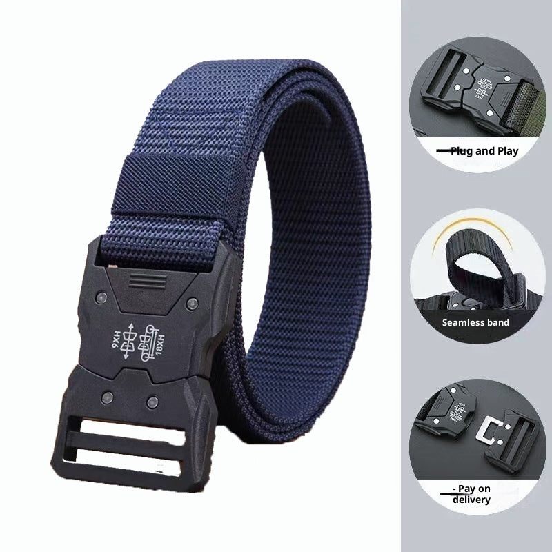 Ceinture de toile en nylon boucle tactique homme