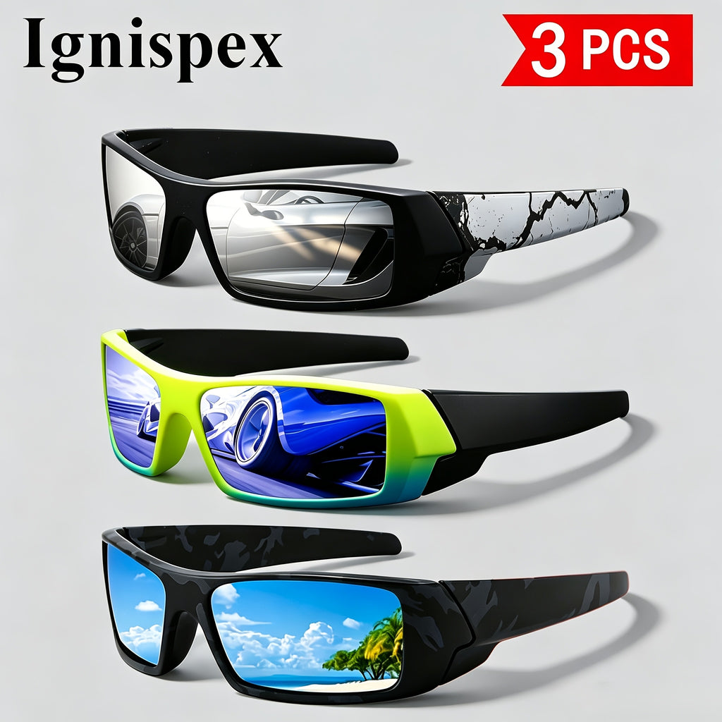 Lunettes de soleil 3 Pcs pour hommes