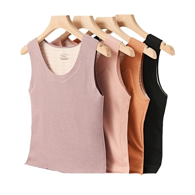 AutumnHiver Fleece-lined extra-épaisseur sans manches Base Top