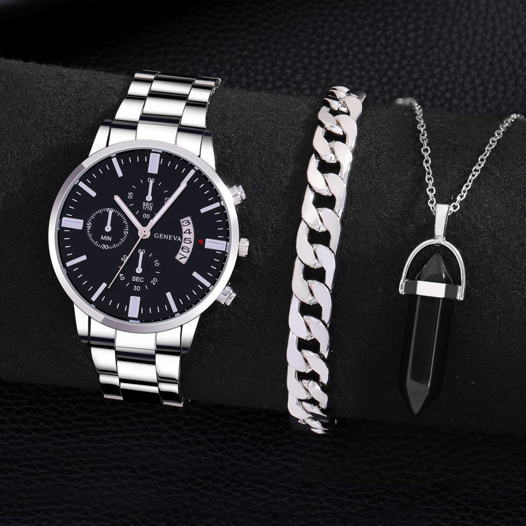 Calendrier Montres en acier Montres en quartz pour hommes