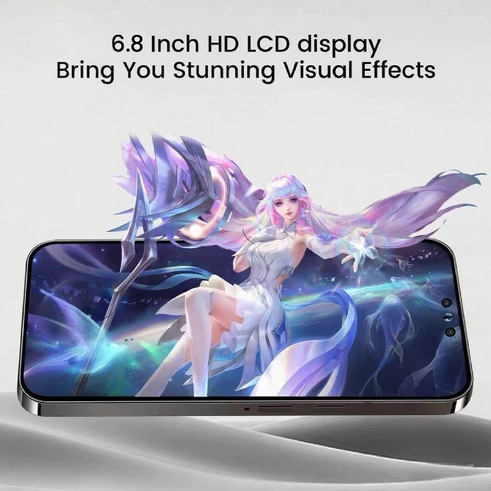 A15 Téléphone intelligent non verrouillé 8GB 256GB 6800mAh Android14.0 6.8inch 5G