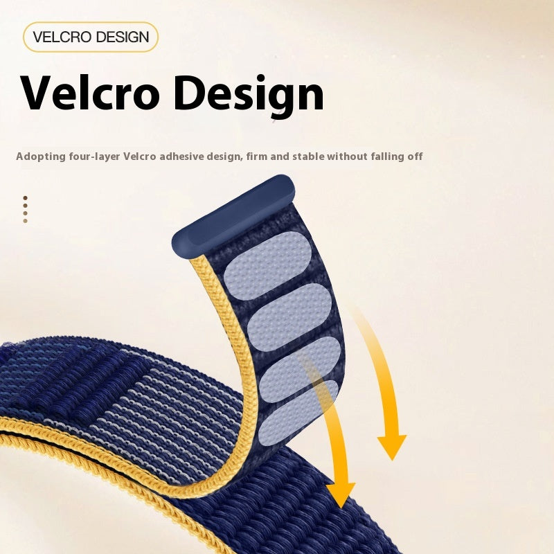 Bracelet velcro Nylon Loopback tout-match simple