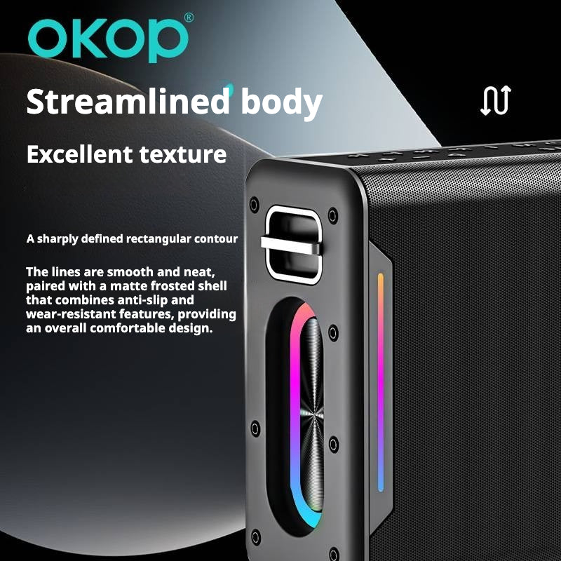 KP-8001 Haut-parleur Haut-Volume extérieur Karaoké Portable Bluetooth Haut-parleur Microphone Ultra-lo