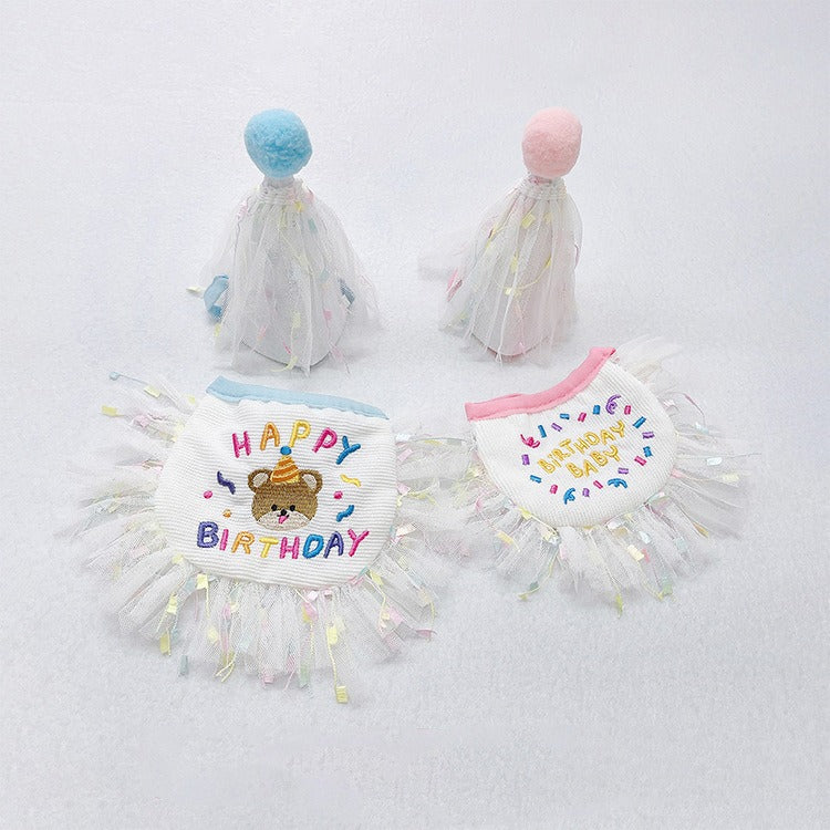 Chapeau de fête et écharpe pour chats et chiens