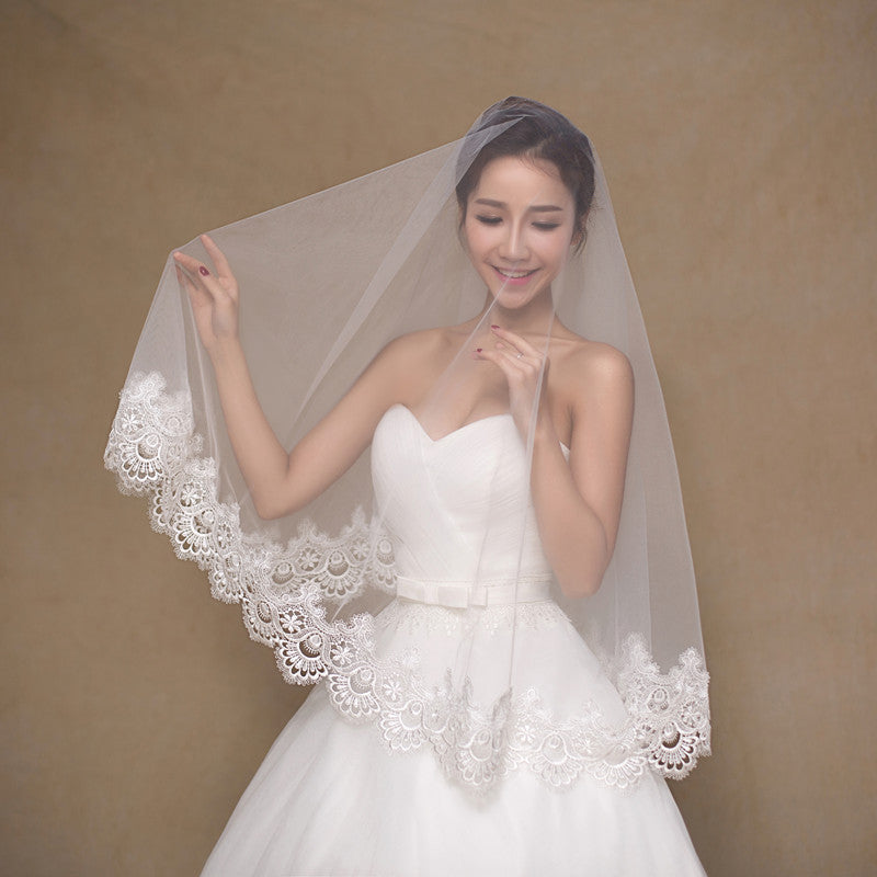 White Maride Veil Accessoires de mariage pas chers prêts à expédier