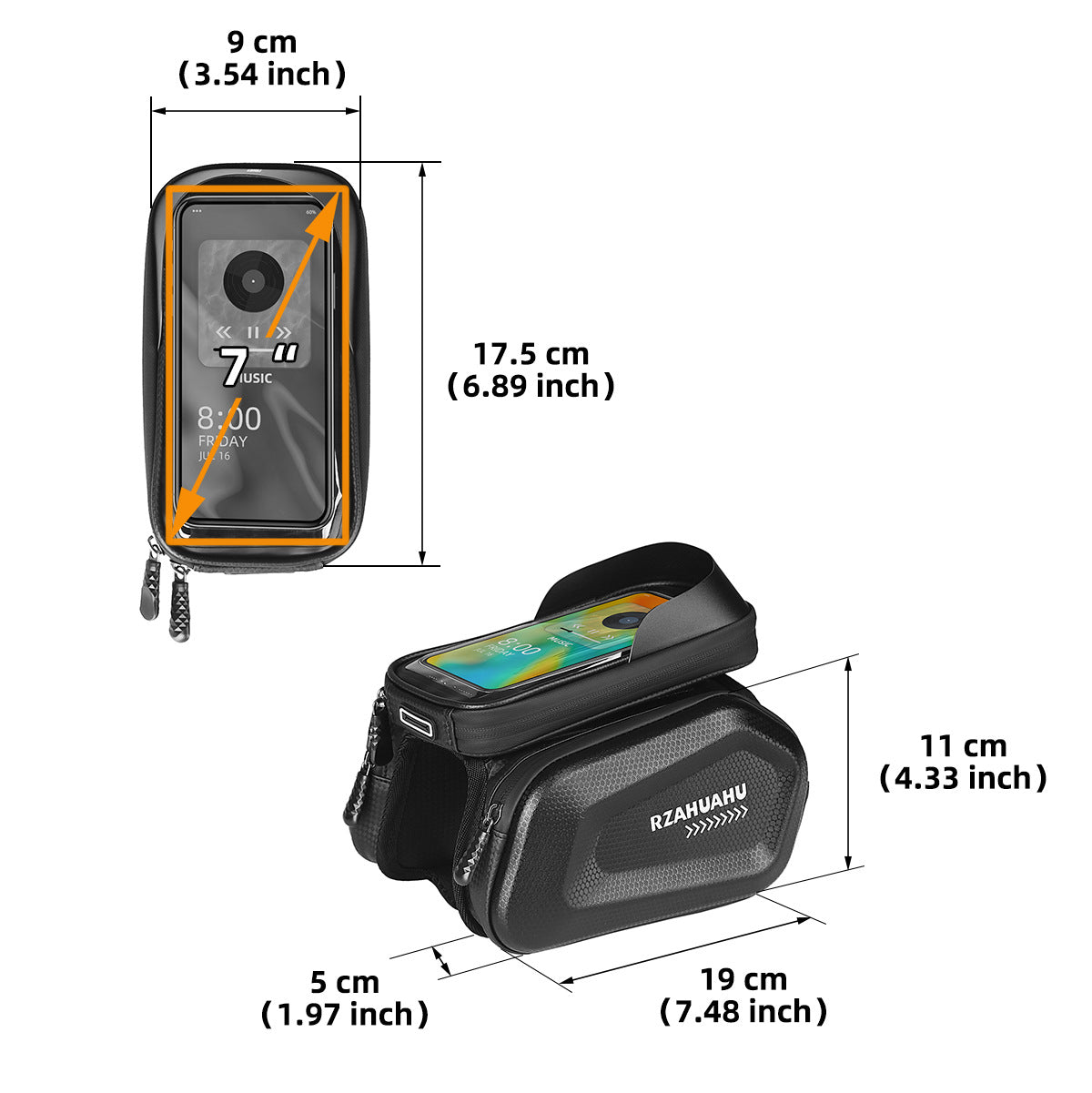 Vélo de montagne Double sac de téléphone Sac de vélo