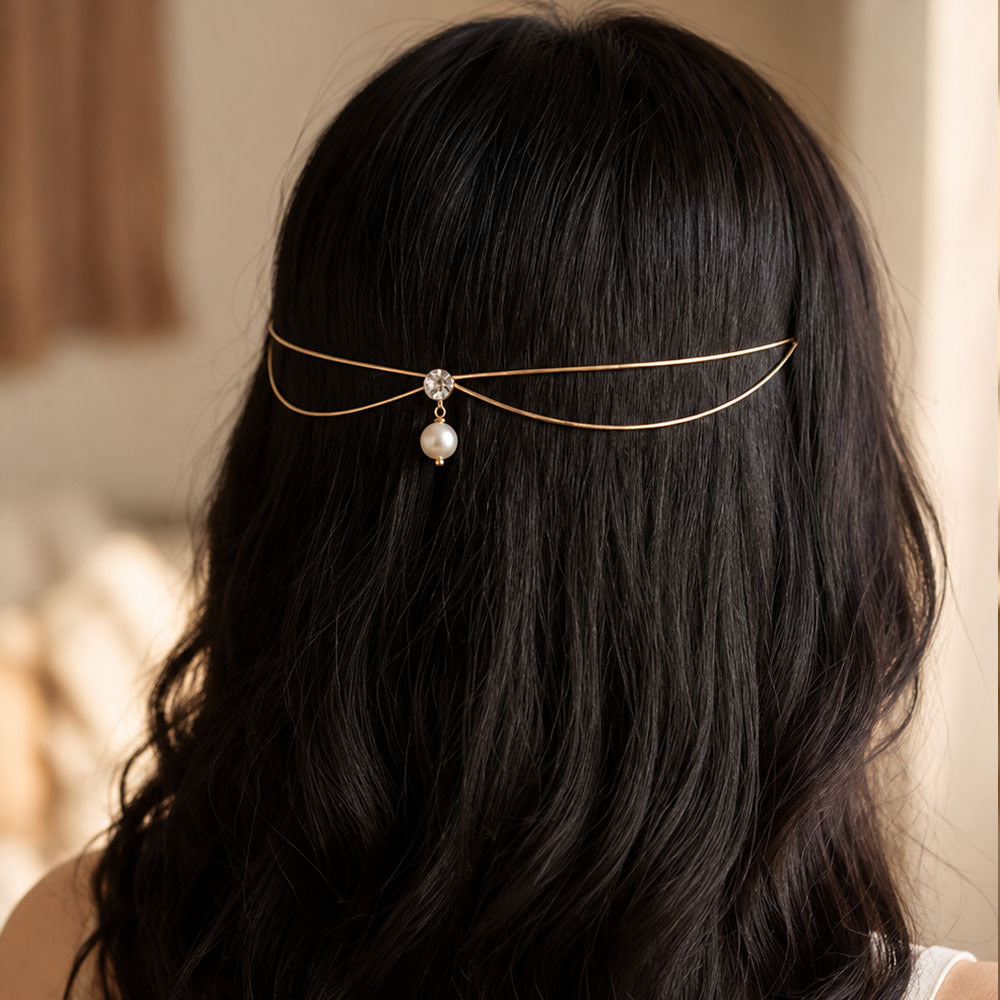 Retro Pearl Strass Headband Accessoire capillaire pour femmes