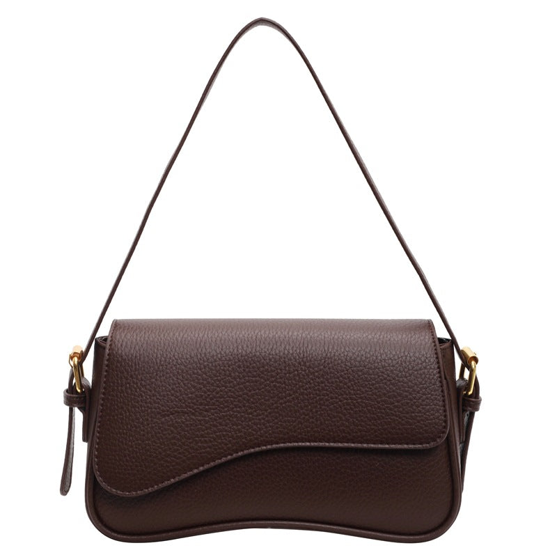 Sac transversal élégant à épaule unique de couleur solide rétro